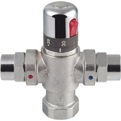 SAPHO - Termostatický regulátor teploty vody, 1", pro 4 až 8 odběrných míst, chrom TMTCOM