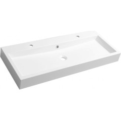 SAPHO - ORINOKO dvojumyvadlo, litý mramor, 100x42 cm, bílá OR101