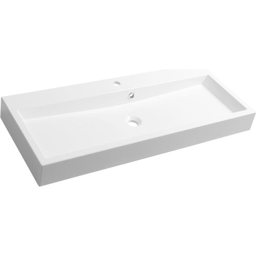 SAPHO - ORINOKO umyvadlo, litý mramor, 100x42cm, bílá OR100