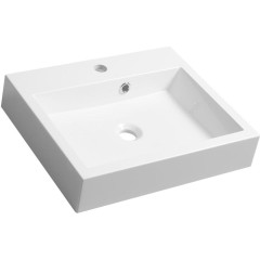 SAPHO - ORINOKO umyvadlo, litý mramor, 50x42cm, bílá OR050