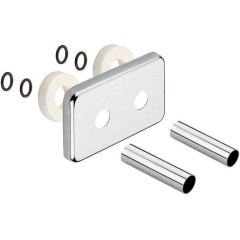 SAPHO - Krycí rozeta obdélníková k připojovací sadě TWIN, nerez mat CP7535