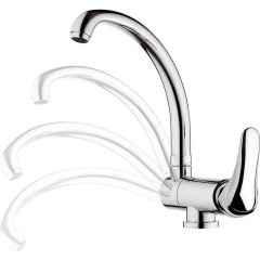 SAPHO - SALY stojánková dřezová baterie sklopná pod okno, chrom SA060