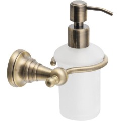 SAPHO - DIAMOND dávkovač mýdla, 200ml, mléčné sklo, bronz 1318-19