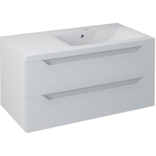 SAPHO - WAVE umyvadlová skříňka 89,7x45x47,8cm, pravá, bílá WA093-3030