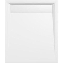 POLYSAN - VARESA sprchová vanička z litého mramoru se záklopem, obdélník 100x80cm, bílá 71605