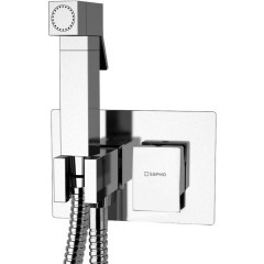 SAPHO - SPECTRE podomítková bidetová baterie se Stop sprškou, hranatá, chrom 1102-07