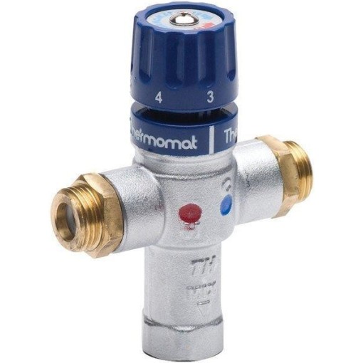 SAPHO - Termostatický regulátor teploty vody, 1/2", 30-60 stupňů, zpětné klapky TMT12MPM