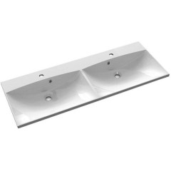 SAPHO - MARIA dvojumyvadlo, litý mramor, 120x46cm, bílá MA120