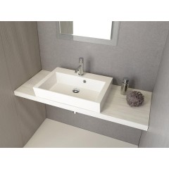 SAPHO - AVICE deska pod umyvadlo 100x50cm, tl.5cm, dub starobílý AV105