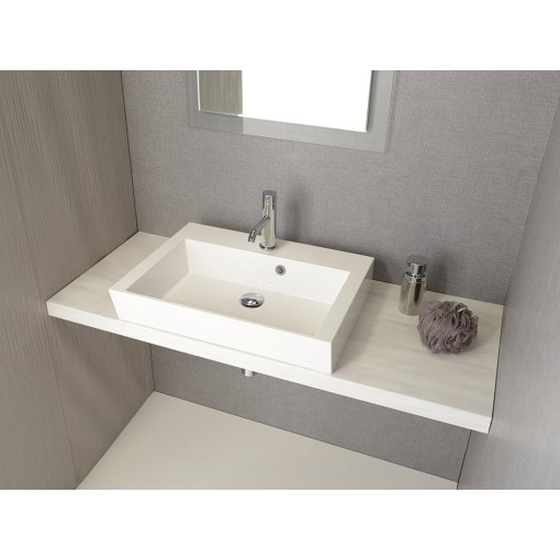 SAPHO - AVICE deska pod umyvadlo 100x50cm, tl.5cm, dub starobílý AV105
