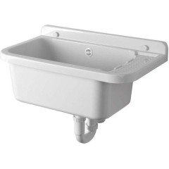 AQUALINE - Závěsná výlevka s odkládací plochou 60x34cm, plast, bílá PI5060