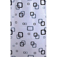 AQUALINE - Sprchový závěs 180x180cm, PEVA, bílá/modrá/černá ZV010