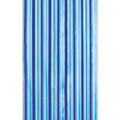 AQUALINE - Sprchový závěs 180x180cm, PEVA, modrá, pruhy ZV011