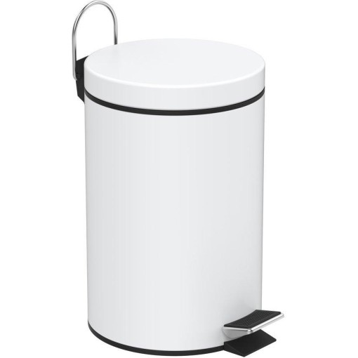 AQUALINE - SIMPLE LINE odpadkový koš kulatý 3l, bílá mat 28103
