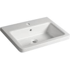SAPHO - CITY keramické umyvadlo hranaté 60x45cm, bílá KE060