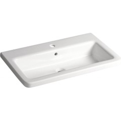 SAPHO - CITY keramické umyvadlo hranaté 80x45cm, bílá KE080