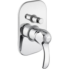 SAPHO - KIRKÉ podomítková sprchová baterie, 2 výstupy, chrom KI42C