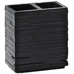 Gedy - QUADROTTO držák kartáčků na postavení, černá QU9814