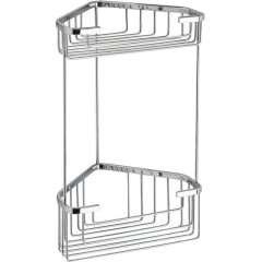 Gedy - SMART dvojitá rohová polička 175x325x175, chrom 2482