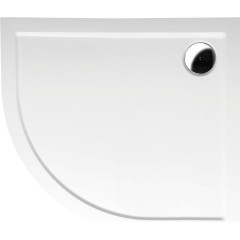 POLYSAN - RENA R sprchová vanička z litého mramoru, čtvrtkruh 90x80cm, R550, pravá, bílá 72891