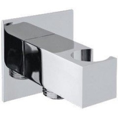 SAPHO - Držák sprchy hranatý, pevný, s vyústěním, chrom SG303