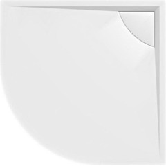 POLYSAN - LUSSA sprchová vanička z litého mramoru se záklopem, čtvrtkruh 90x90cm, R550 71602