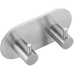 SAPHO - Samolepící dvojháček, kulatý, nerez mat 32202