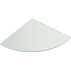 SAPHO - Rohová police 200x200x8, mléčné sklo 22487