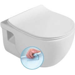 SAPHO - BRILLA závěsná WC mísa, Rimless, 36,5x53cm, bílá 100614