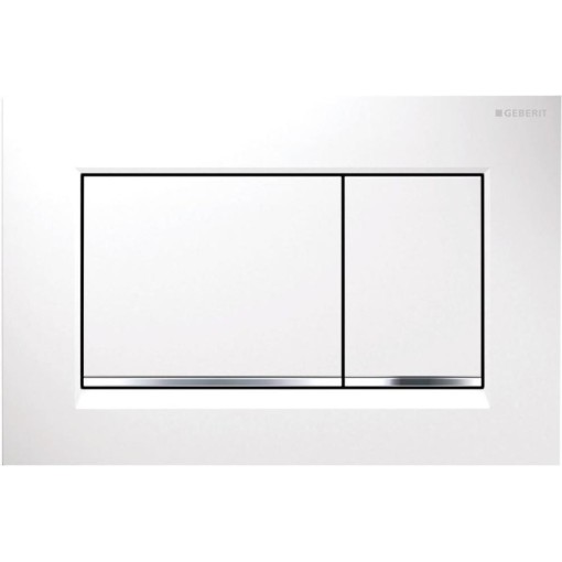 GEBERIT SIGMA30 ovládací tlačítko, bílá lesk/chrom 115.883.KJ.1