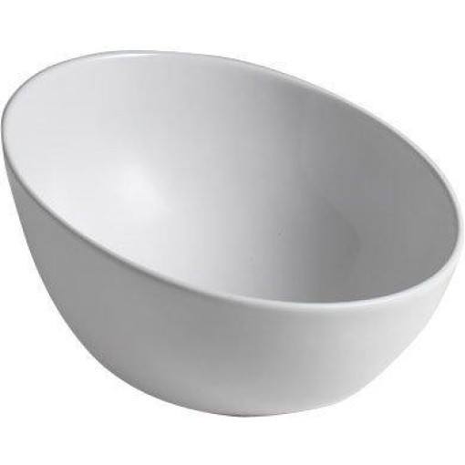 SAPHO - DOME OBLIQUO keramické umyvadlo na desku vysoké, Ø 44,5cm, bílá WH031