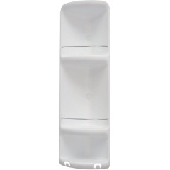 Gedy - CAESAR trojitá rohová polička do sprchy 226x710x160 ABS plast, bílá 7081