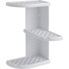 Gedy - OSCAR rohová polička do sprchy 230x375x230 ABS plast, bílá 8579