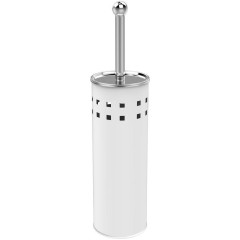 AQUALINE - SIMPLE LINE WC štětka válcová s otvory, bílá 04002W