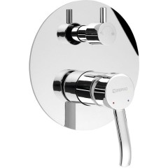 SAPHO - LUKA podomítková sprchová baterie, 2 výstupy, otočný přepínač, chrom LK43