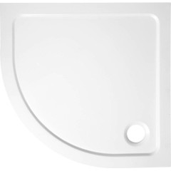 AQUALINE - TECMI sprchová vanička z litého mramoru, čtvrtkruh 80x80cm, R550, bílá PQ558
