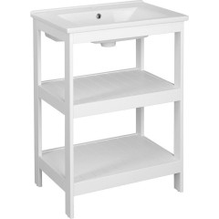 AQUALINE - ETIDE policová umyvadlová skříňka 61,5x85x44 cm, bílá mat ET610