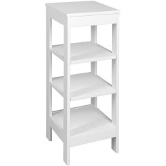 AQUALINE - ETIDE policový regál 36x86x36 cm, bílá mat ET086