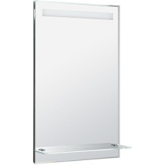 AQUALINE - Zrcadlo s LED osvětlením a policí 50x80cm, kolébkový vypínač ATH52