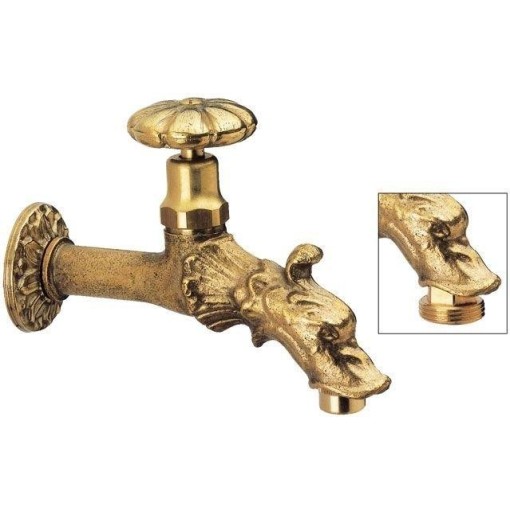 SAPHO - Retro zahradní ventil s rozetou, bronz CH123
