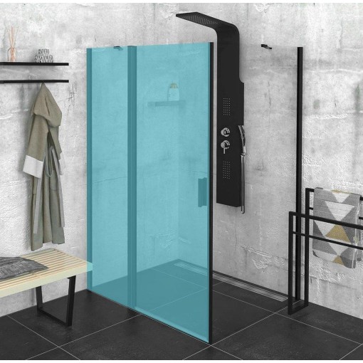 POLYSAN - ZOOM BLACK boční stěna 800, čiré sklo ZL3280B