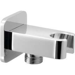 SAPHO - Držák sprchy hranatý, pevný, s vyústěním, chrom JM540