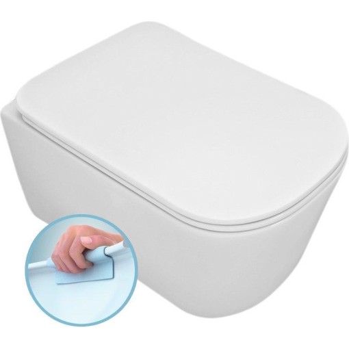 KERASAN - TRIBECA závěsná WC mísa, Rimless, 35x54cm, bílá 511401