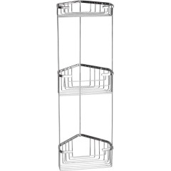Gedy - SMART trojitá rohová polička 175x590x175, chrom 2484