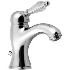 SAPHO - KIRKÉ CRYSTAL stojánková umyvadlová baterie s výpustí, páčka krystal, chrom KI02KC