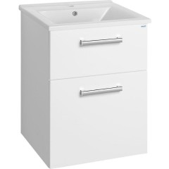 AQUALINE - VEGA umyvadlová skříňka 51,5x72,6x43,6cm, 2x zásuvka, bílá VG053