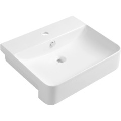 ISVEA - SOTT AQUA keramické umyvadlo polozápustné, 59x49cm, bílá 10SQ51058