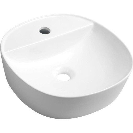 SAPHO - LUGANO keramické umyvadlo na desku, Ø 40cm, bílá AR491