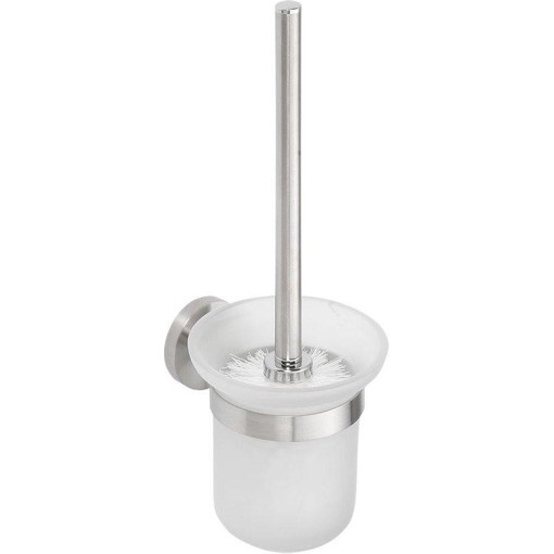 SAPHO - X-STEEL WC štětka závěsná, mléčné sklo, nerez mat XS301