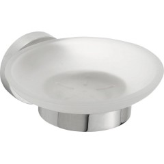 SAPHO - X-ROUND mýdlenka, mléčné sklo, chrom XR803